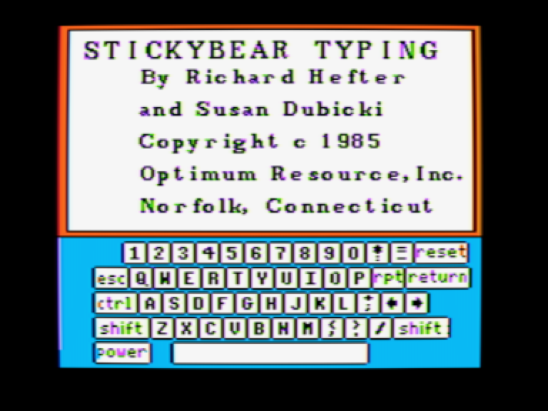 stickybear typing program